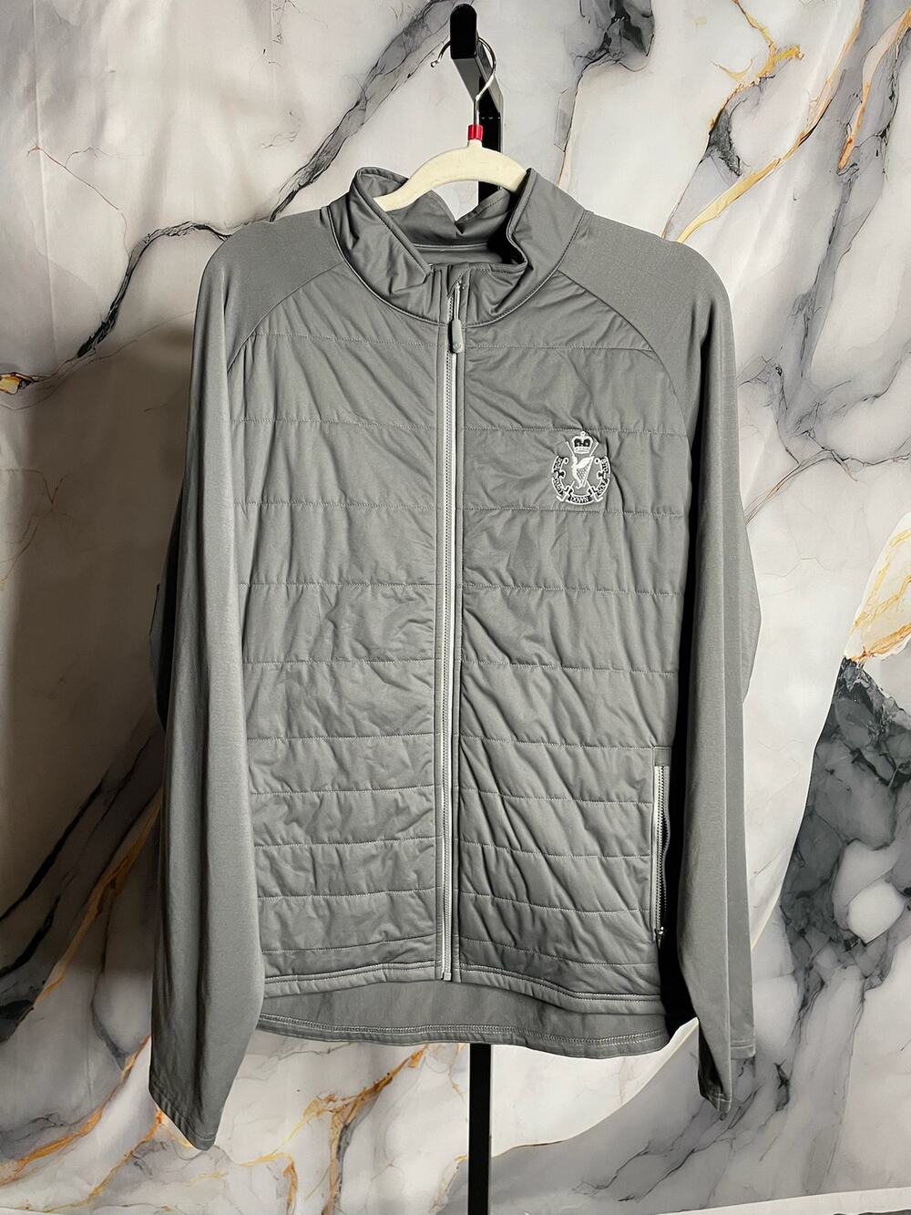 Peter Millar Grey Full Zip Jacket Royal County Down Golf Club Sz. XL